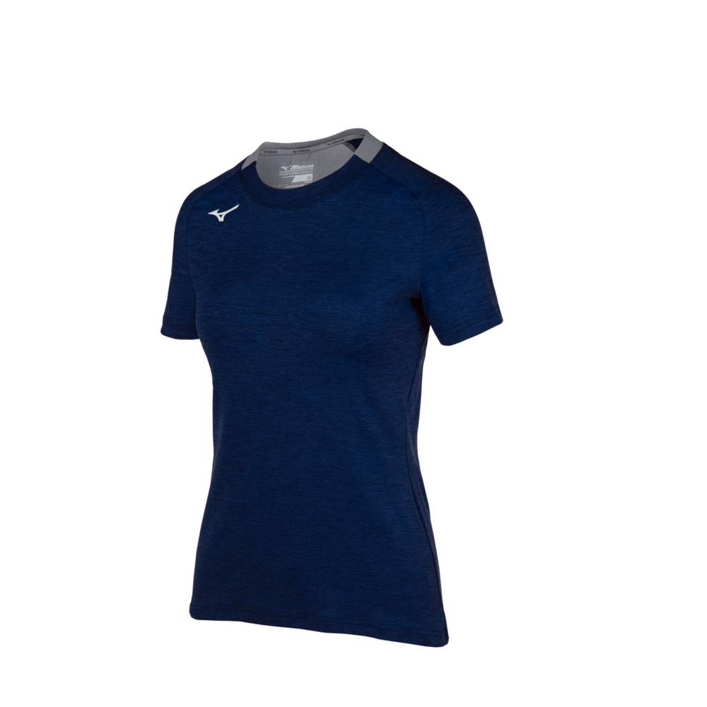 Damske Tričko Mizuno Alpha Short Sleeve Námornícka Modrá Vypredaj ZNPK28703